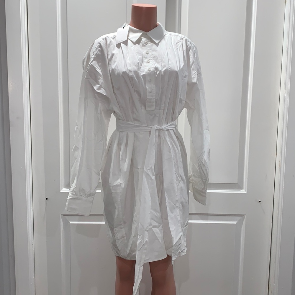NWT LPAβ Collared White Dress